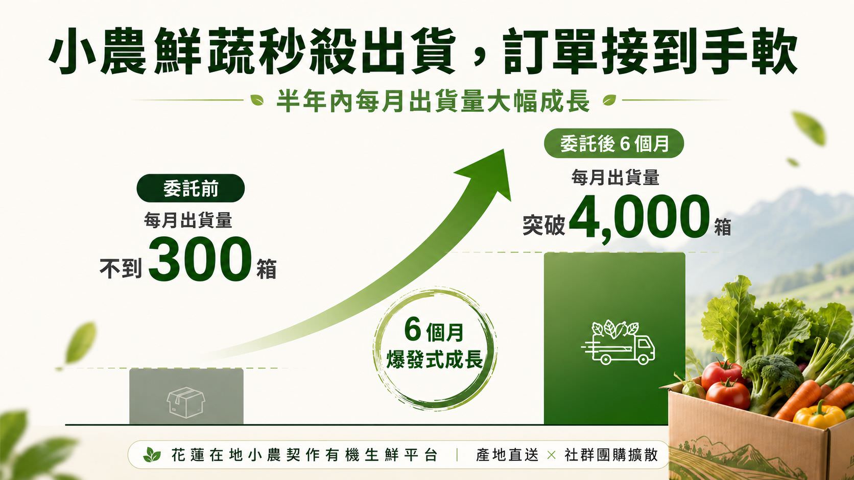 小農鮮蔬秒殺出貨，訂單接到手軟的網路廣告投放績效